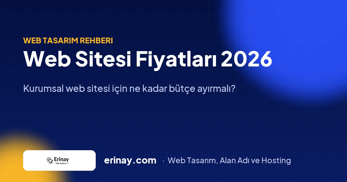 Web Sitesi Fiyatları 2026